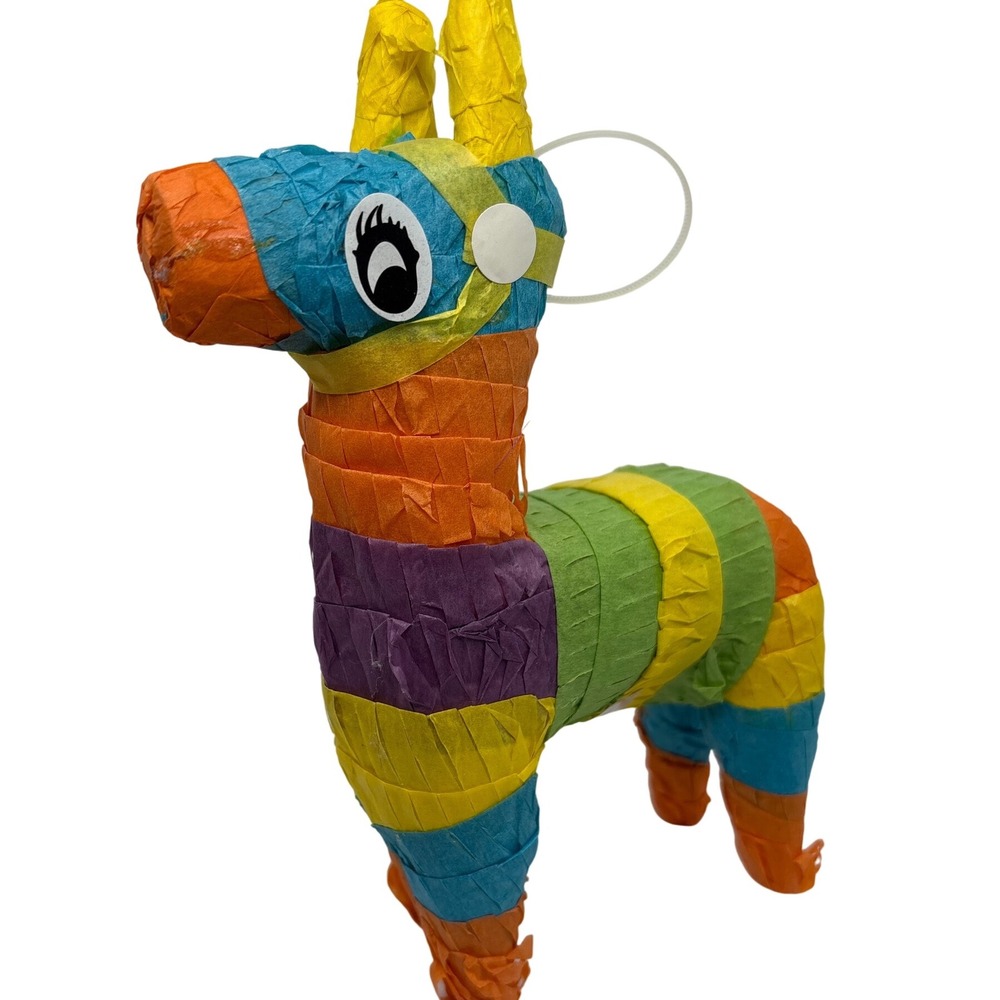 Colorful‎ Striped Llama Pinata Party Decoration Fiesta Celebration Loot 7"